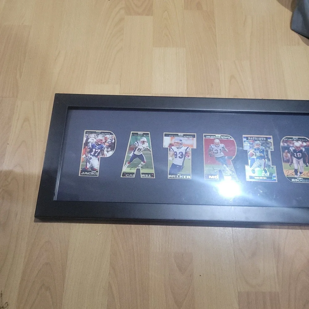 New England Patriots Cut Out Matted Framed Team Cards Tom Brady Sammy Morris Wes